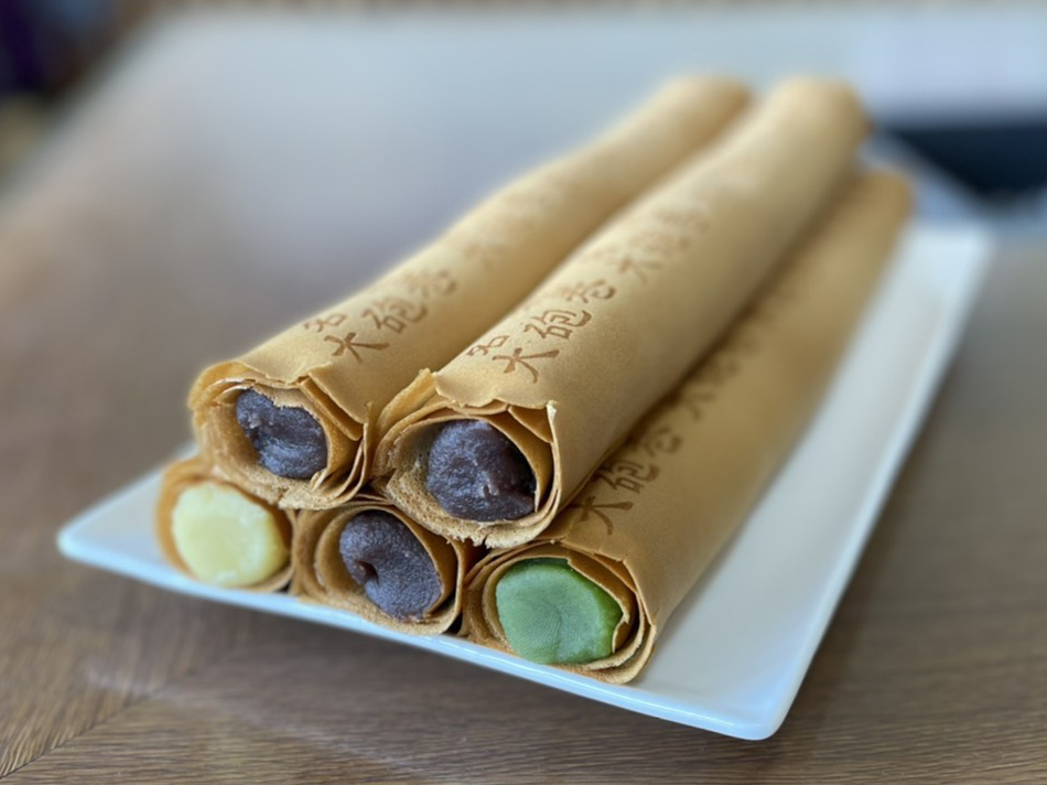 大砲巻 味比べ(小豆こしあん、栗あん、抹茶あん) 5本箱入